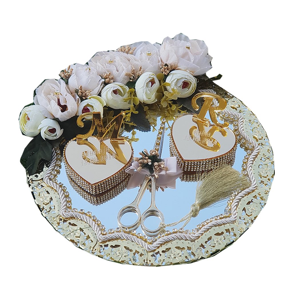 Gold Rengi Yüzük Tepsisi