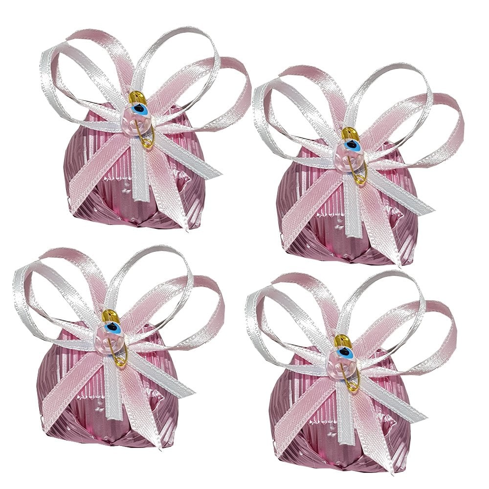 Nazar boncuklu Bütün Antep Fıstıklı & Fındıklı Kız Bebek Çikolatası