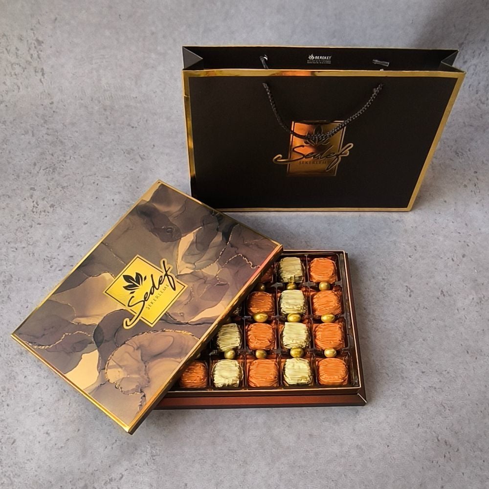 YALDIZLI ÇİÇEK BATON BÜTÜN ANTEP FISTIKLI HEDİYELİK ÇİKOLATA